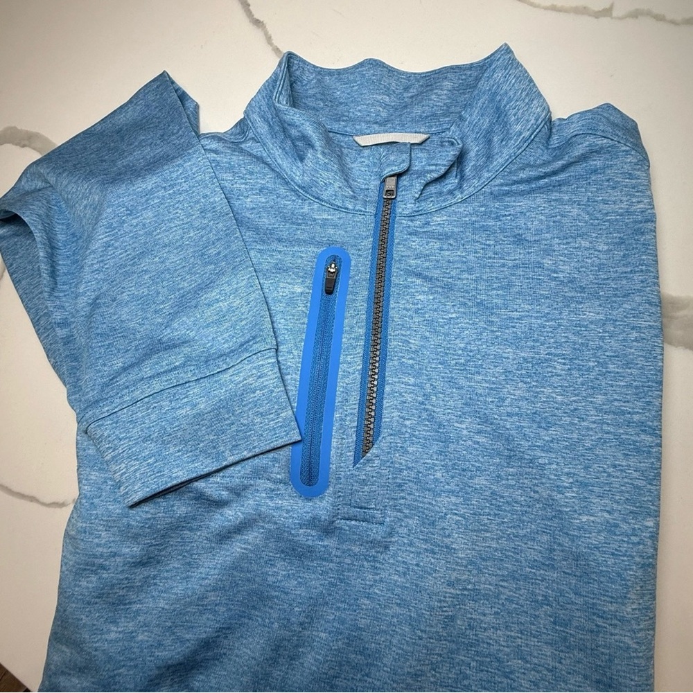 Cutter &‎ Buck men's spacedye stealth half zip size medium blue long sleeve